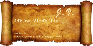 Jóna Vitália névjegykártya